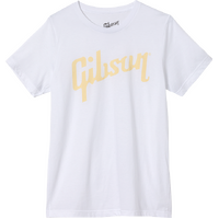 Gibson GA-LC-WHTT Distressed Logo White T Shirt