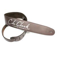 Cole Clark Leather Strap Saddle Brown Silver Lettering