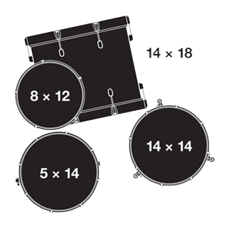 Gretsch CT1-J484-SWG Catalina Club 4pc Drum Kit Package