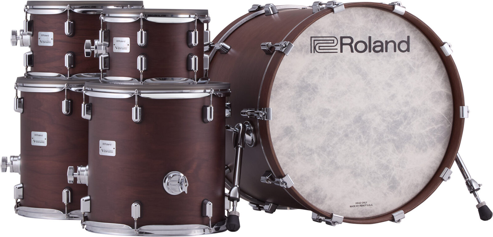 Roland VAD716 V-Drums Acoustic Design Satin Walnut