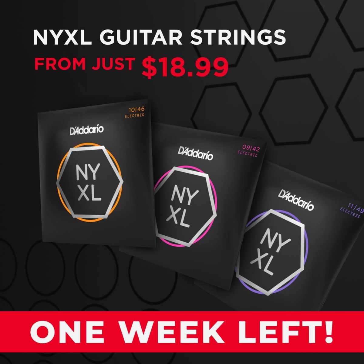 D'Addario NYXL Guitar Strings Q2 Sale