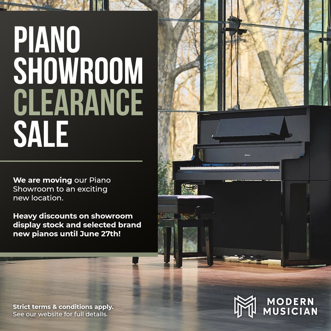 Modern Musician Piano Showroom Clearance Sale