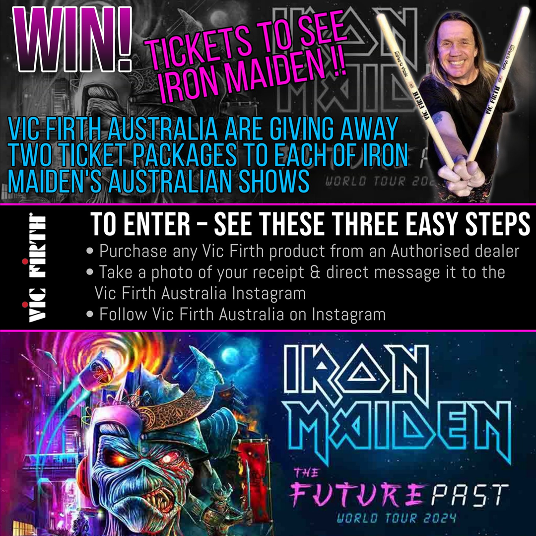 Win Free Tickets to see Iron Maiden with Vic Firth!