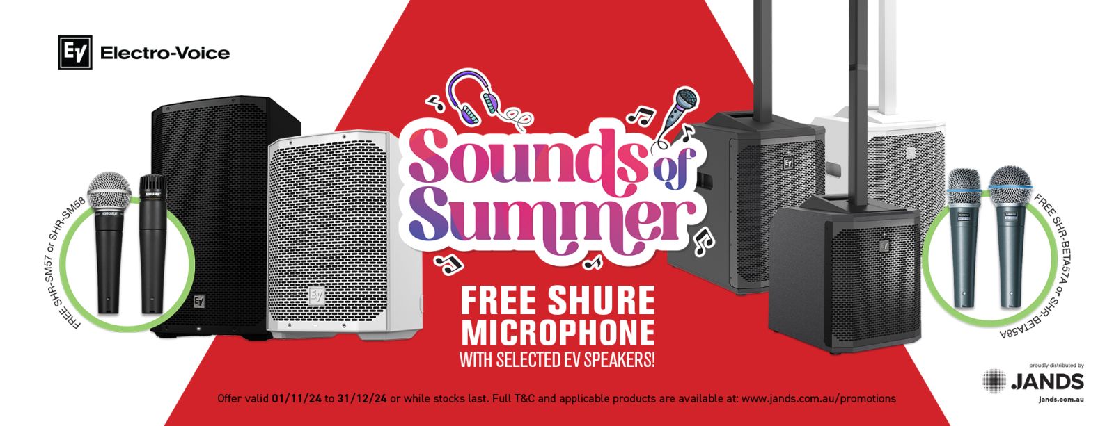 Sounds of Summer Electro-Voice Free Shure Microphone Promo