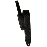 PRS 2.4" Custom Leather Padded Guitar Strap - Black