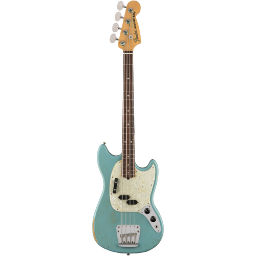 Fender JMJ Road Worn Mustang Bass Faded Daphne Blue