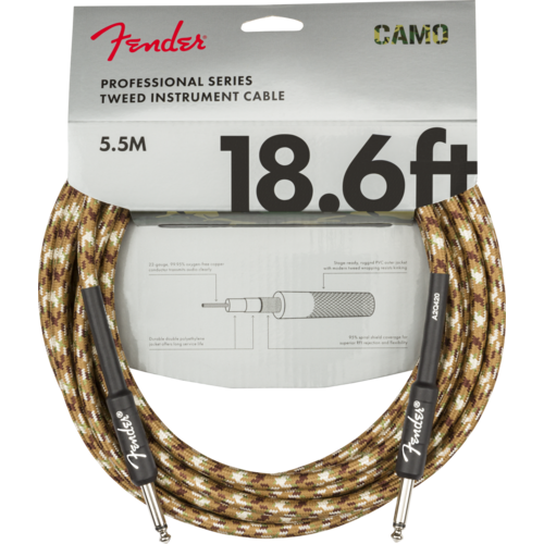 Fender Professional Series 18.6' Desert Camo Instrument Cable