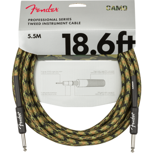 Fender Professional Series 18.6' Woodland Camo Instrument Cable