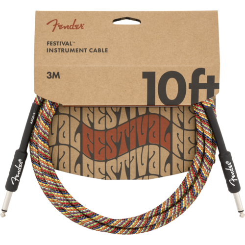 Fender Instrument Cable - 10' Rainbow