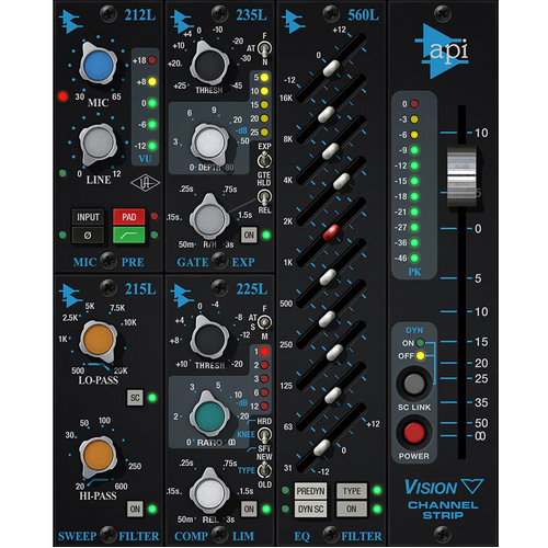 Universal Audio UAD API Vision Channel Strip Collection