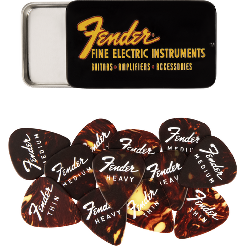 Fender Fine Electric Pick Tin 12 Pack