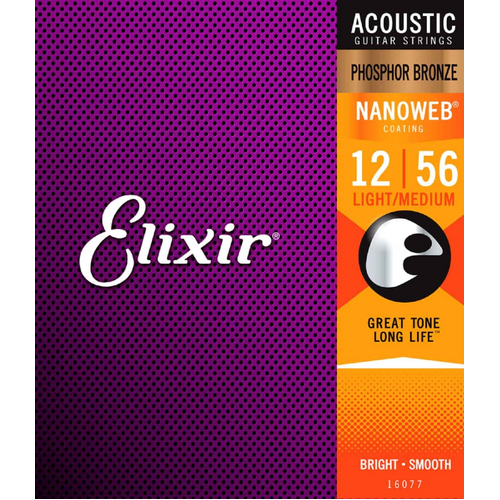 Elixir Phosphor Bronze Nanoweb 12-56