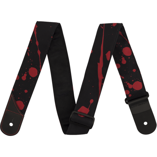 Jackson Splatter Strap Black and Red 2"