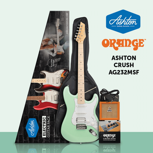 Ashton AG232MSF Electric Guitar Pack Metallic Seafoam Green