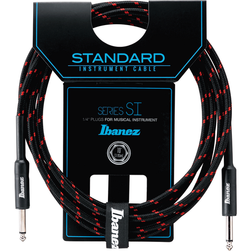 Ibanez SI10 BW 10ft Guitar Cable - Black & Wine