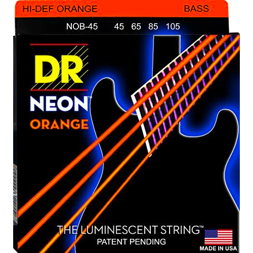 DR Strings NOB-45 Neon Orange Bass 45-105